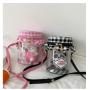 New Style Girl Custom Clear Ita Bag Fashion Chain transparent bucket ita bag for women