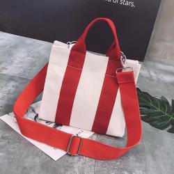 Wholesale Creative New Korean Style Recycled One Shoulder Simple Portable Diagonal Canvas Handbag Women