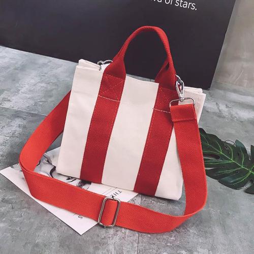 Wholesale Creative New Korean Style Recycled One Shoulder Simple Portable Diagonal Canvas Handbag Women