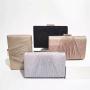 New Shiny Pleated Large-capacity Handbag One-shoulder Diagonal Party  Dinner Bag Wedding Dress KTV Clutch Dress Evening Box Bag