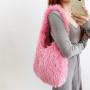 New Plush Shoulder Bag Faux Fur Hobo Bag Large Capacity Marshmallow Macaroon Color Handbag Fashion Bags