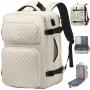 Custom Trendy Large Capacity Quilted Backpack for Women Multi-functional Business Backpack with Laptop Pocket