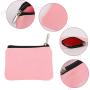 Gelory Multi-Purpose Canvas Makeup Bag Pouch Blank Zipper Cosmetic Bag For Organization Women Girls Teens