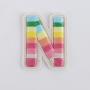 Embroidered  Alphabet Letter Patch Custom Designer Glitter Backpack Hat Rainbow Letter Patches