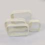 Custom Logo Cosmetic Bag Wholesale Stock Clear PVC Bag Zipper Portable Travel Toiletry Transparent Makeup Bag