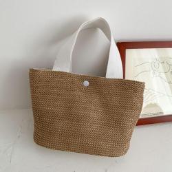 New style Internet celebrity summer beach vacation fashion woven bag, retro handbag, straw woven bag for women