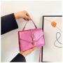 2023 New Fashion One Shoulder Small Square Bag Litchi Pattern Magnetic Buckle High Capacity Handbag Bag Ladies