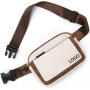 custom luxury designer outdoor crossbody mobile phone vegan pu leather fanny pack waist belt bag for women mens