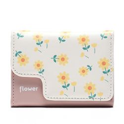ZR610 Women's Short Wallet Fashion Girl Lovely Buckle Wallet Horizontal Square Card Holder Handbag Coin Purse Zero Wallet
