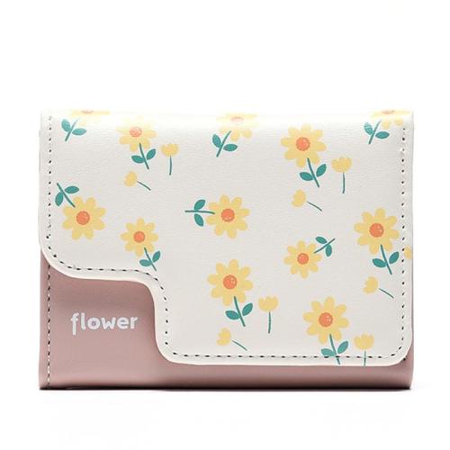ZR610 Women's Short Wallet Fashion Girl Lovely Buckle Wallet Horizontal Square Card Holder Handbag Coin Purse Zero Wallet