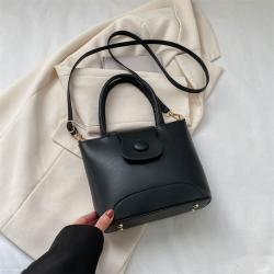 Solid Color Style Bucket Bag Women's New Texture Women's Handbag Korean Version of Casual Fashion Shoulder Crossbody Bag