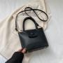 Solid Color Style Bucket Bag Women's New Texture Women's Handbag Korean Version of Casual Fashion Shoulder Crossbody Bag