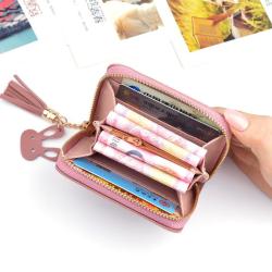 OEM141 Fashion Small Female Purse Short Purse Lady Letter Zipper Short Clutch Wallet Solid Vintage Matte Women Wallet