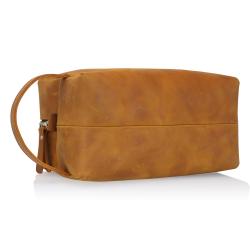 Leather Travel Cosmetic Make Up Bag For Men Travel Toiletry Bag Kit Large Capacity Portable Travel Wash Bag For Women