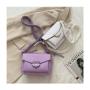 Fashion Women Pu Leather Small Sling Single Shoulder Messenger Bag 2021 Purse Handbags Leisure Contrast Wide Strap Crossbody Bag
