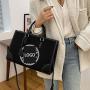 Customized Fashion Women Large Sacs A Main Pour Femme Canvas Handbags Oversize Shoulder Tote Bags