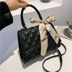 Bowknot Silk Scarf Bag For Women Small Square Bag Simple Western Style Single Shoulder Cross Bag bolsos-para-mujeres-