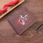 New style wallet, retro skull color printing short small wallet, portable and fashionable hand-held men's coin purse