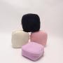 Wholesale Custom Durable Soft Lightweight Women Men Pink Navy Zipper Corduroy Makeup Pouch Cosmetic Bag Travel Toiletry Bags