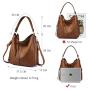 REALER 2022 High Quality PU Leather shoulder bags vintage casual handbags large multi pockets Ladies Hand Bags for Women
