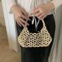 Special Women Handbags Wooden Bead Purse Ladies Casual Shoulder Crossbody Handbags Bucket Clutch Bag Wholesale