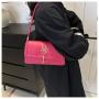 Personalized simple high texture Korean style armpit bag women's bag 2024 summer new stitching shoulder bag woman handbag