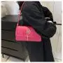 Personalized simple high texture Korean style armpit bag women's bag 2024 summer new stitching shoulder bag woman handbag