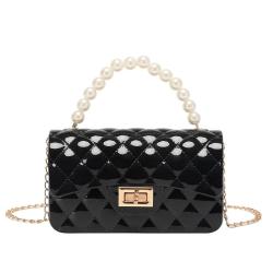 Low Price Candy colored pvc pearl jelly bag 2024 Ladies handbag trend new fashion women's shoulder bag Sweet hand bag
