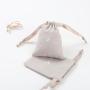 Wholesale Small Cotton Linen Gift Cosmetic Bag Drawstring Cotton Muslin Dust Cosmetic Pouch