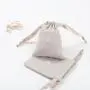 Wholesale Small Cotton Linen Gift Cosmetic Bag Drawstring Cotton Muslin Dust Cosmetic Pouch
