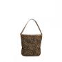 2024 Wholesale Leopard Fabric Leather Bucket Hand Bags For Women With Shoulder Strap