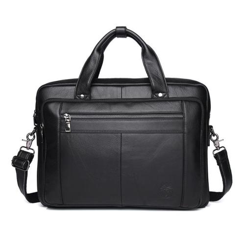 XL283 Genuine Leather Men's Business Bags Durable 14-20Inches Men's Laptop Bags Practical Simple Shoulder Bag Customized Logo