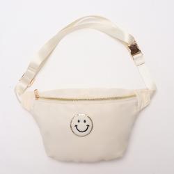 Keymay Low MOQ RTS Adjustable Strap Inner Zipper Pocket Girls Waterproof Nylon Black Bum Bag Waist Bag Girls Jumbo Fanny Pack