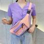 Hot Sale Polyester PVC Messenger Shoulder Bag Unisex Tide Transparent Jelly Chest Waist Bag