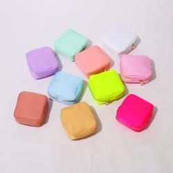 Custom 24 Colors Travel Toiletry Mini Waterproof Makeup Bag Cosmetic Nylon Organizer Zipper Jewelry Pouch For Women