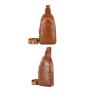 Customized cowhide soft leather trend genuine leather casual large capacity crossbody men's chest bag