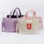 Oversize Eco Friendly Summer Bags Beach Hand Bags For Women Outdoor Custom Shopping Corduroy Tote Bag