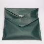 Promotional Green Leather Envelope Dust Bag Large Button Pu Leather Shoe Clothes Packaging Envelope Pouch