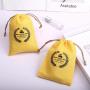Eco-friendly Reusable Jute Gift Cosmetic Drawstring Bag Custom Logo Printing Durable Burlap Jute Linen Pouch