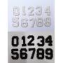 Keymay RTS Stock DIY Personalized 6.2cm Height Gold Glitter White Black Self Adhesive Sticky Embroidery Chenille Number Patches