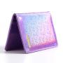 CUIKCA Optical Maser Leather Embroidered Logo Women Leather Passport Cover