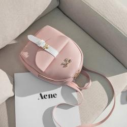 Fashion Trend Bow Ladies Small Backpack Wholesale Pu Pure Color Zipper Crossbodybag Bolsos Para Mujere Single Shoulder Bag