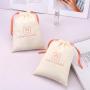 Recyclable Screen Printing Eco-friendly Cotton Linen Dust Bag For Handbag Hat Customized Drawstring Muslin Clothes Shoe Pouch