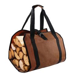 ZR582 Outdoor Picnic Bag Portable Firewood Storage Logging Bag Canvas Cloth Folding Travel Camping Firewood Tool Tote Bag Party