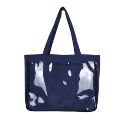 new fashion trend custom design ita bag canvas clear window bag accept sample handbag for ladies