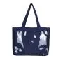 new fashion trend custom design ita bag canvas clear window bag accept sample handbag for ladies