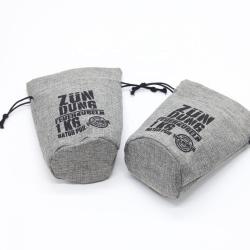 Personalized Eco-Friendly Jute Gift Pouch Round Bottom Logo Printed Jute Burlap Wine Food Candy Christmas Gift Bag