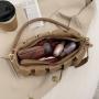 New Fashion Fold Single Armpit Pu Messenger Bag China Wholesale PU Ladies Shoulder Bag Thread Zipper Bag