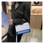 2022 Popular Women's Crossback Zipper Bag New Korean Fashion Single Shoulder Double Color Bag High-Grade Portable Ladies Handbag