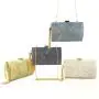 New Handheld Banquet Bag with Colorful Satin Tassel Banquet Bag